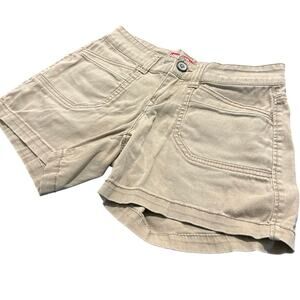 Unionbay Women’s Khaki Utility Shorts Beige Low Rise